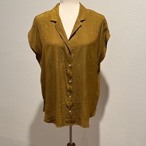 Banana Republic Mustard/green/gold Button-Down Shirt